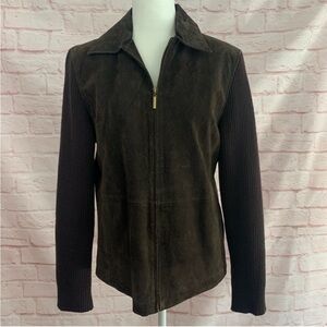 Vintage Fabio brown leather jacket size L